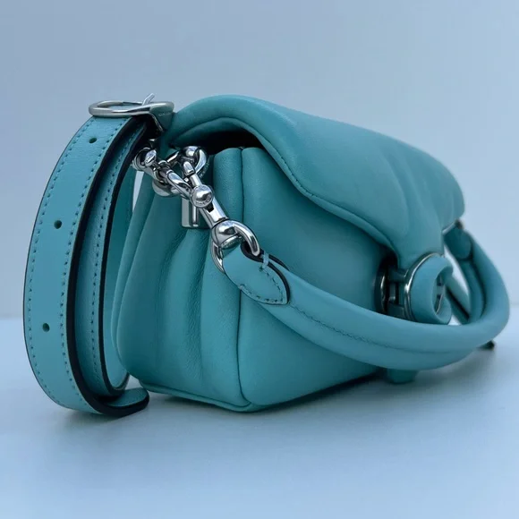 COACH Faded Blue Tabby 18 In Nappa Leather - Picture 3 of 12